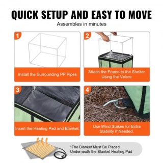 VEVOR  Υπερυψωμένο Θερμαινόμενο Σπίτι Γάτας με Θερμαινόμενο Μαξιλάρ...