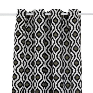 Κουρτίνα Jacquard Twisted Lime - 140 x 260 cm, Μαύρο & Λευκό 209079...