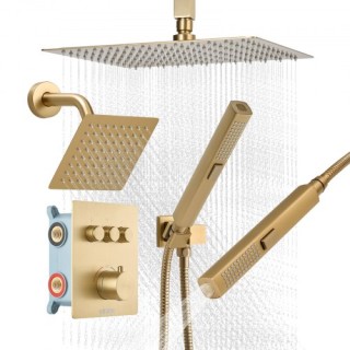 VEVOR Σετ Θερμοστατικής Καταρρακτώδους Ντουζιέρας με Κυκλική Κεφαλή... VEVOR Σετ Θερμοστατικής Καταρρακτώδους Ντουζιέρας με Κυκλική Κεφαλή...