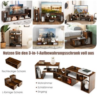 Ξύλινο Έπιπλο για Τηλεοράσεις έως 65 Χρώματος Καφέ HV10438CF Ξύλινο Έπιπλο για Τηλεοράσεις έως 65 Χρώματος Καφέ HV10438CF