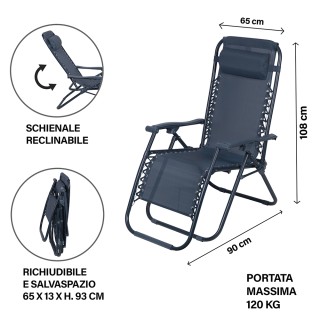 Galileo Πολυθρόνα χαλάρωσης Rio Est σε μπλε χρώμα με σκελετό από αν... Galileo Πολυθρόνα χαλάρωσης Rio Est σε μπλε χρώμα με σκελετό από αν...