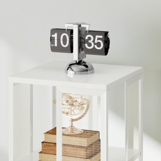 HOMCOM Μοντέρνα Βιβλιοθήκη με 4 Ράφια από Μεταλλικό Πλέγμα με Ρόδες... HOMCOM Μοντέρνα Βιβλιοθήκη με 4 Ράφια από Μεταλλικό Πλέγμα με Ρόδες...