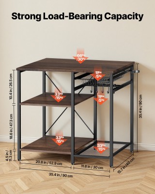 VEVOR Ράφι Κουζίνας με Στήριγμα Χ, 5 Γάντζοι, Πολυεπίπεδος Αποθηκευ... VEVOR Ράφι Κουζίνας με Στήριγμα Χ, 5 Γάντζοι, Πολυεπίπεδος Αποθηκευ...