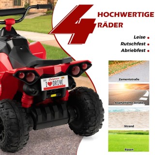 Costway  Παιδικό Quad Ηλεκτρικό Όχημα 4-8 Ετών με Ρεαλιστικό Σχεδια...
