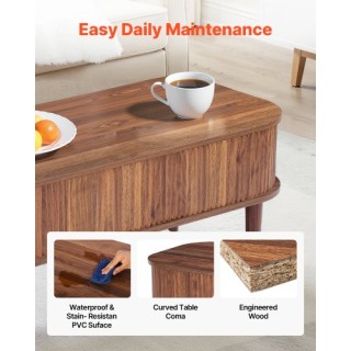 VEVOR Οβάλ Τραπεζάκι Καφέ με Ανυψούμενη Επιφάνεια και Κρυφή Θήκη σε... VEVOR Οβάλ Τραπεζάκι Καφέ με Ανυψούμενη Επιφάνεια και Κρυφή Θήκη σε...