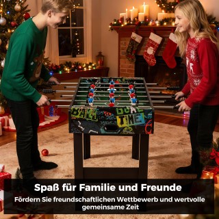 Costway Διπλό Μίνι Ποδοσφαιρικό Τραπέζι με Αφαιρούμενα Πόδιαμε 2 Μπ...