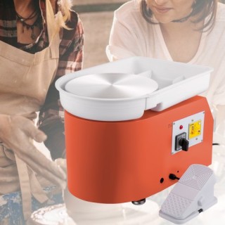 Κεραμικός Τροχός VEVOR 11 350W με Πεντάλ & Εργαλεία - Πορτοκαλί  XT...