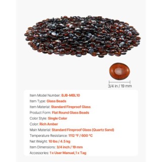 VEVOR 10LB Πέτρες Πυρίμαχου Γυαλιού για Εστία - Πλούσιο Κεχριμπάρι ... VEVOR 10LB Πέτρες Πυρίμαχου Γυαλιού για Εστία - Πλούσιο Κεχριμπάρι ...