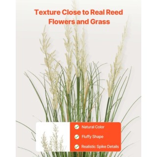 VEVOR Τεχνητό Φυτό Γρασίδι με Ρινό, 5ft (150cm), 2τμχ DPKLWHLS59IND...
