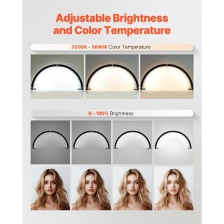 VEVOR Φωτιστικό Γραφείου 40W Ημισέληνος με Βάση Κινητού και Ρυθμιζό... VEVOR Φωτιστικό Γραφείου 40W Ημισέληνος με Βάση Κινητού και Ρυθμιζό...