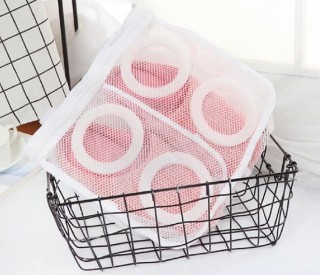 Δίχτυ-Τσάντα Πλυσίματος Παπουτσιών και Εσωρούχων με Φερμουάρ Λευκή ...