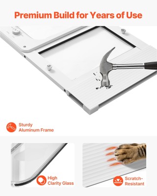 VEVOR Ρυθμιζόμενη Πόρτα Γάτας για Παράθυρο με Ασφαλή Κλειδώματα CHM...