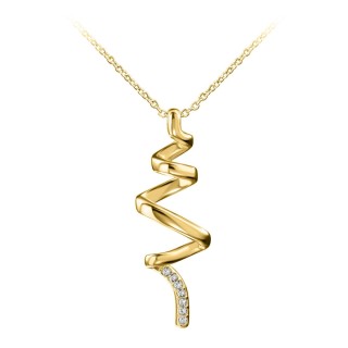 So Charm Κολιέ Διακοσμημένο με Κρύσταλλα Swarovski, Χρυσό BS1549-DO...