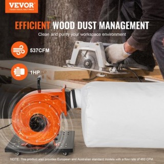 Συλλέκτης Σκόνης VEVOR 1HP 460 CFM με Σακούλα 21 Γαλόνια  JCQ1HPLSD...