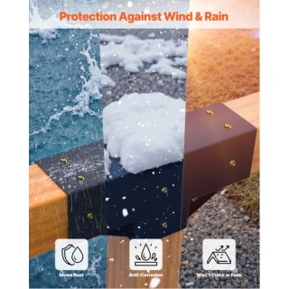 VEVOR Σετ Βραχιολιών Περγκολας 3-Way για Ξυλεία 3.5x3.5 (4 τεμ.) LP... VEVOR Σετ Βραχιολιών Περγκολας 3-Way για Ξυλεία 3.5x3.5 (4 τεμ.) LP...