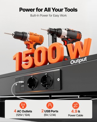 VEVOR Ξύλινος Πάγκος Εργασίας 1200 mm με Συρτάρι, Πίνακα Εργαλείων,... VEVOR Ξύλινος Πάγκος Εργασίας 1200 mm με Συρτάρι, Πίνακα Εργαλείων,...