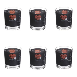 Galileo Σετ 6 ποτήρια νερού από γυαλί 270 ml Love and 5919572