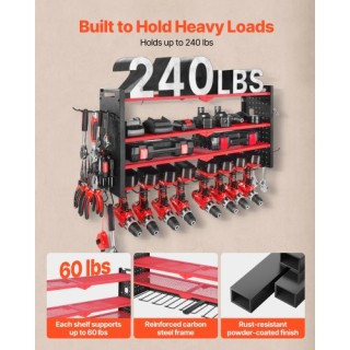 VEVOR Οργανωτής Τοίχου Εργαλείων, 4-επίπεδη Ράφι Αποθήκευσης με 8 Θ... VEVOR Οργανωτής Τοίχου Εργαλείων, 4-επίπεδη Ράφι Αποθήκευσης με 8 Θ...