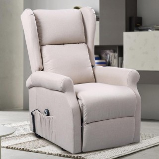 BAKAJI  Ηλεκτρική Μηχανοκίνητη Πολυθρόνα Ανύψωσης και Κλίσης Υφασμά...