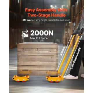 VEVOR Μηχανικό Πατίνι 13228 λίβρες 6Τ Πατίνι Μηχανημάτων με Λαβή κα...