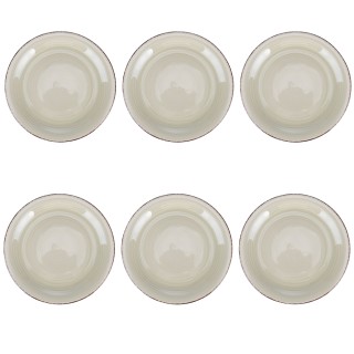 Villa DEste  Σετ 6 επίπεδα πιάτα 27 εκ. από χειροποίητα βαμμένο κερ...