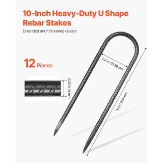 VEVOR Σετ 12 Τεμαχίων Βαρέας Κατασκευής Γαλβανιζέ Καρφιά Σχήματος U...