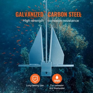 Σετ Άγκυρας VEVOR Fluke, 13 LBS Γαλβανισμένο Ατσάλι με Αλυσίδα 7.9,...