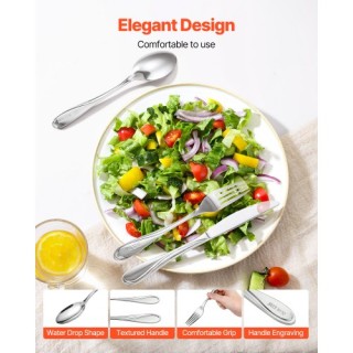 VEVOR Σετ 65 Τεμαχίων Ανοξείδωτα Μαχαιροπίρουνα για 12 Άτομα 304BXG... VEVOR Σετ 65 Τεμαχίων Ανοξείδωτα Μαχαιροπίρουνα για 12 Άτομα 304BXG...