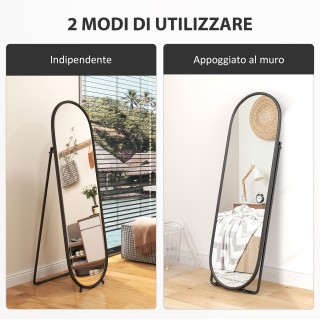HOMCOM Ολόσωμος Καθρέφτης Δαπέδου με Πτυσσόμενη Βάση, από Γυαλί και... HOMCOM Ολόσωμος Καθρέφτης Δαπέδου με Πτυσσόμενη Βάση, από Γυαλί και...