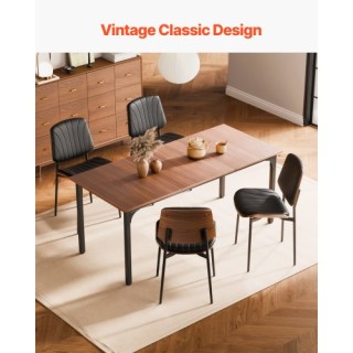 VEVOR Σετ 2 Μοντέρνες Δερμάτινες Καρέκλες Τραπεζαρίας με Μεταλλικά ...