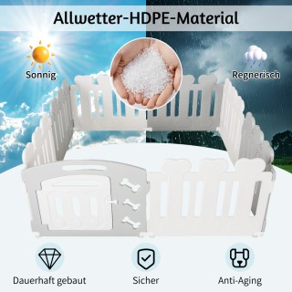 Costway 8-Πάνελ Γκρι Πτυσσόμενος Φράκτης για Κατοικίδια έως 35 εκ. ...