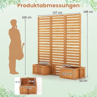 Costway Ζαρντινιέρα με Προστασία Ιδιωτικότητας & Αναδιπλούμενη Πέργ... Costway Ζαρντινιέρα με Προστασία Ιδιωτικότητας & Αναδιπλούμενη Πέργ...