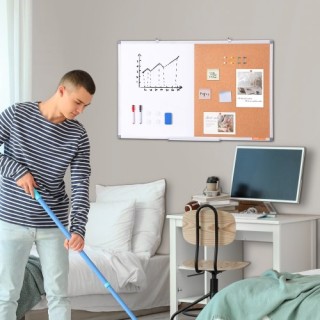 VEVOR Πίνακας Συνδυασμού Λευκού & Φελλού 36x 24 με Αλουμινένιο Πλαί... VEVOR Πίνακας Συνδυασμού Λευκού & Φελλού 36x 24 με Αλουμινένιο Πλαί...