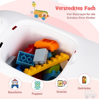 Costway Λευκό Παιδικό Ποδήλατο Περπατήματος με Κλάξον & Χώρο Αποθήκ...