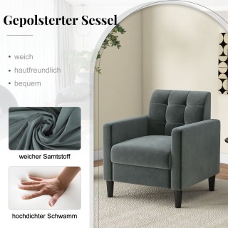 Costway Πολυτελής Βελούδινη Πολυθρόνα Mid-Century Σχεδιασμού HW721... Costway Πολυτελής Βελούδινη Πολυθρόνα Mid-Century Σχεδιασμού HW721...