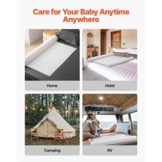 VEVOR Προστατευτικό Κρεβατιού για Νήπια 52 Αντιολισθητικό Αφρώδες Ε...