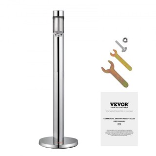 VEVOR Ασημένιος Κύλινδρος Αποθήκευσης Αποτσίγαρων από Ανοξείδωτο Ατ... VEVOR Ασημένιος Κύλινδρος Αποθήκευσης Αποτσίγαρων από Ανοξείδωτο Ατ...