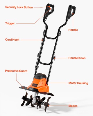 VEVOR Ηλεκτρικό Φρεζάκι Κήπου με Καλώδιο 1200W, Πλάτος Εργασίας 36 ... VEVOR Ηλεκτρικό Φρεζάκι Κήπου με Καλώδιο 1200W, Πλάτος Εργασίας 36 ...