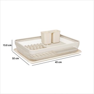 Μεταλλικός Στεγνωτήρας Νεροχύτη - Πιατοθήκη 43 x 32 x 13,5 cm Μπεζ ... Μεταλλικός Στεγνωτήρας Νεροχύτη - Πιατοθήκη 43 x 32 x 13,5 cm Μπεζ ...