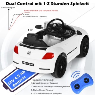 Costway  Παιδικό Αυτοκίνητο Volkswagen Σκαραβαίος με Τηλεχειριστήρι...