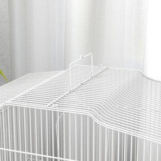 PawHut Φορητό Κλουβί Πουλιών με Χερούλι, Αποσπώμενο Δίσκο και 5 Πόρ...