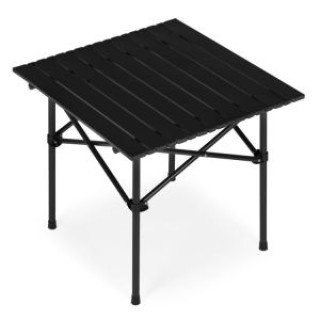 MULTIGARDEN Πτυσσόμενο τραπεζάκι κάμπινγκ 53x55 εκ. με τσάντα, μαύρ...