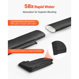 VEVOR Σετ 8 Τεμαχίων Φράγματα Πλημμύρας, Σακούλες Απορρόφησης Νερού... VEVOR Σετ 8 Τεμαχίων Φράγματα Πλημμύρας, Σακούλες Απορρόφησης Νερού...