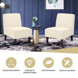 Costway Επενδεδυμένη Πολυθρόνα Σαλονιού με Πλάτη & Ξύλινα Πόδια Καρ... Costway Επενδεδυμένη Πολυθρόνα Σαλονιού με Πλάτη & Ξύλινα Πόδια Καρ...