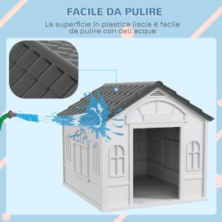 PawHut Αδιάβροχο Σπιτάκι για Σκύλους από PP με Κεκλιμένη Στέγη και ... PawHut Αδιάβροχο Σπιτάκι για Σκύλους από PP με Κεκλιμένη Στέγη και ...