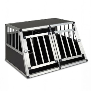 Costway Αλουμινένιο κλουβί μεταφοράς σκύλου με κλειδωμένη πόρτα και...