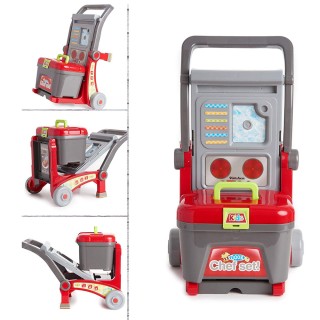 BAKAJI Παιδική Κουζίνα 3 σε 1 Αναδιπλούμενη σε Καρότσι και Τρόλεϊ μ... BAKAJI Παιδική Κουζίνα 3 σε 1 Αναδιπλούμενη σε Καρότσι και Τρόλεϊ μ...