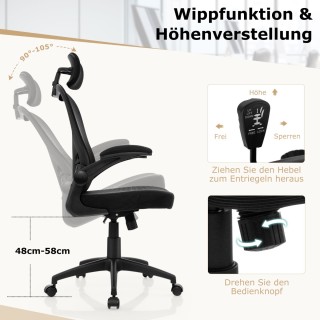 Costway Εργονομική Καρέκλα Γραφείου με Ρυθμιζόμενη Υποστήριξη και ... Costway Εργονομική Καρέκλα Γραφείου με Ρυθμιζόμενη Υποστήριξη και ...