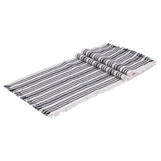 Villa DEste  Runner 35x135 cm από βαμβάκι με κρόσσια Masai Black 59...