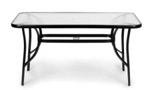 MULTIGARDEN Γυάλινο τραπέζι κήπου 120x70 εκ. για βεράντα ή κήπο, με...